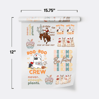 UV DTF gang sheet, 15.75 by 12 inches